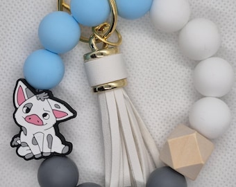 Pig Silicone Keychain Wristlet