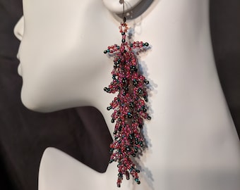 Roze en Teal "Infinity" Oorbellen