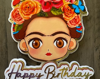 Frida Kahlo Cupcake Toppers
