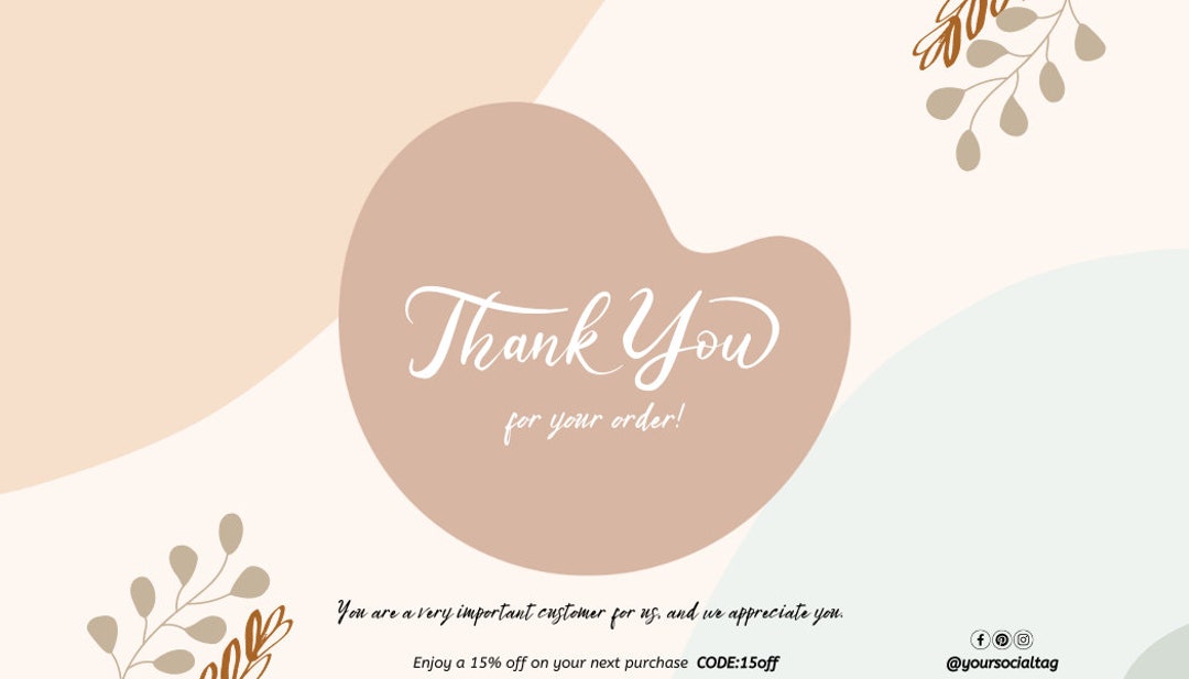 Thank You Card DIGITAL - Etsy