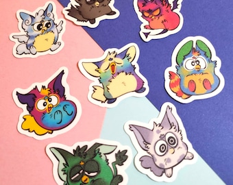 Cute Colorful Furb Sticker Set TWO | Waterbottle, Laptop, Decal Sticker