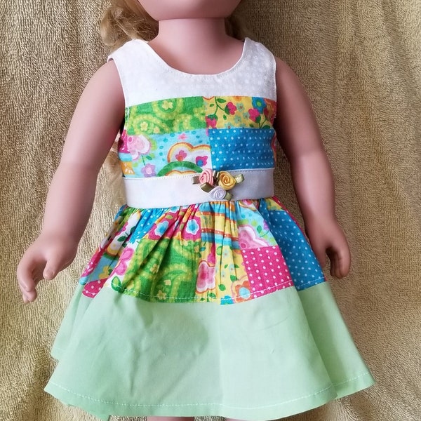 Sleeveless summer dress.  18" Doll Clothes, Doll Clothes, Fashion Dolls