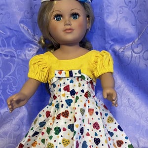 Short sleeved dress with hat, 18&quot; fashion dolls,  Doll Clothes