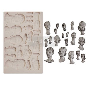Prima Mould Redesign "Fashion Icons" - Stampo in silicone per decorazioni artistiche vintage, adatto agli alimenti 969509