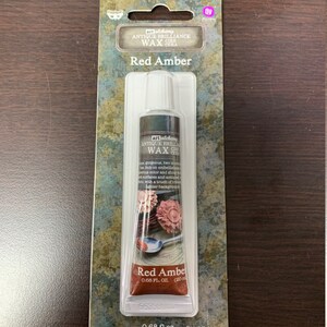 Red Amber Wax by Finnabair Art Alchemy Antique Brilliance Wax 20ml - Decor Wax - Prima Wax - Furniture Wax 964313