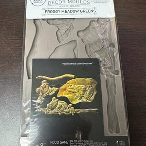 Prima Mould Redesign "Froggy Meadow Greens" - siliconen mal vintage art decor Voedselveilig 669560