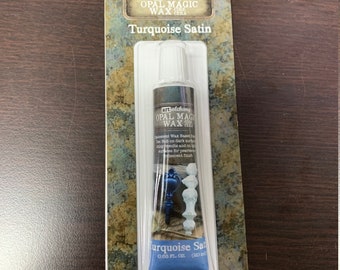 Turquoise Satin Wax by Finnabair Art Alchemy Antique Brilliance Wax 20ml - Decor Wax - Prima Wax - Furniture Wax 964276