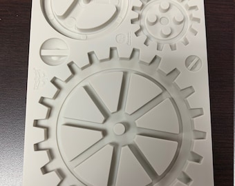 Prima Mould Imaginarium Finnabair "Large Gears"  - Vintage Art Decor silicon mold Food safe 968939