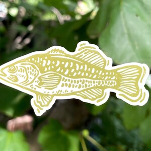Bass fishing sticker - largemouth fish vinyl decal - waterproof outdoor
