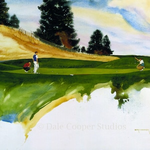 Golf Art, Golf Print, Golf Watercolor, Golf Wall Decor, Sports Print,