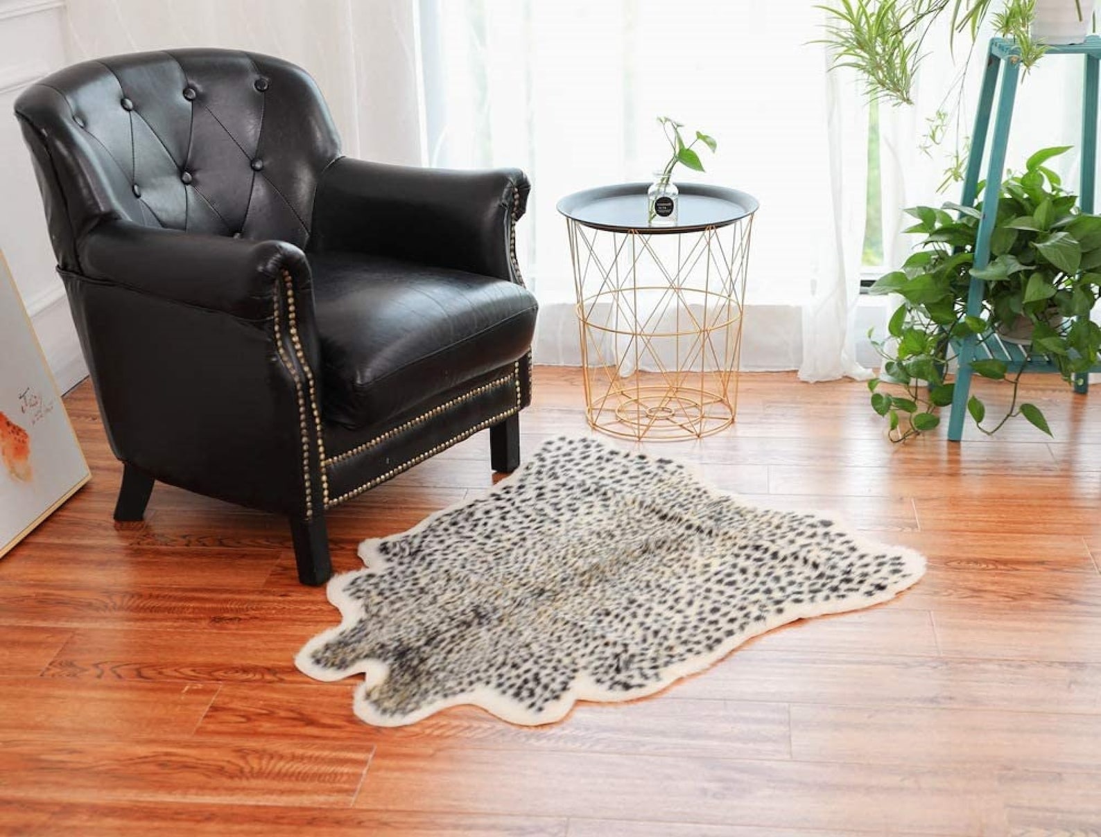 Faux Leopard Rugs Hide Print Rug 3.3 Wx3.1 L Feet Faux Etsy
