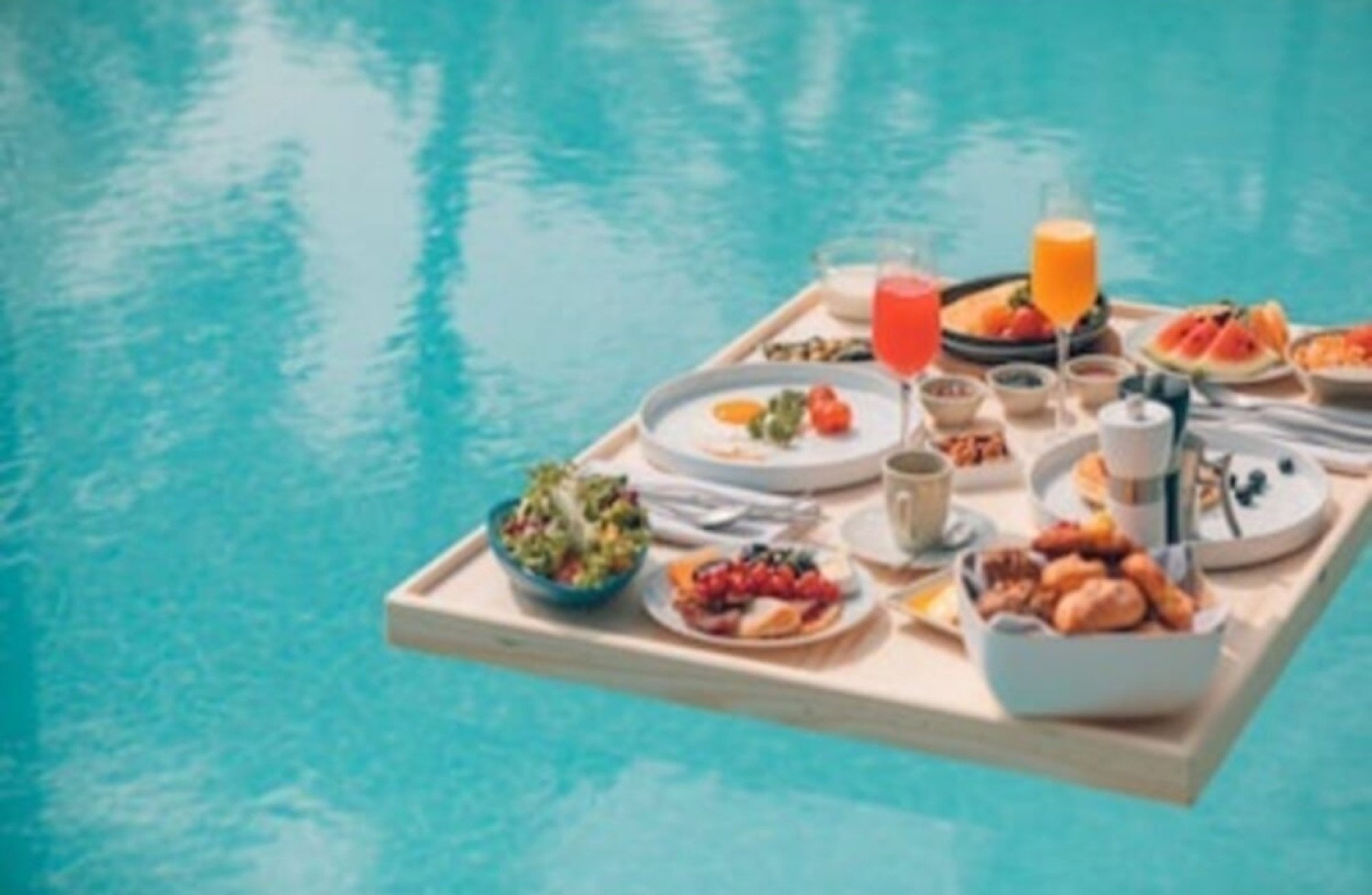 Floating Serving Tray Swimming Pool Bali Breakfast Tray Spa Etsy