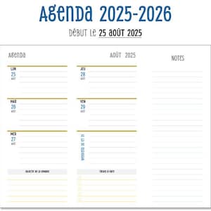 Tagebuch 2025–2026 mit Notizblock