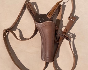 Colt SAA, Ruger Vaquero, and Clones 43/4” Huckleberry Leather Western rig