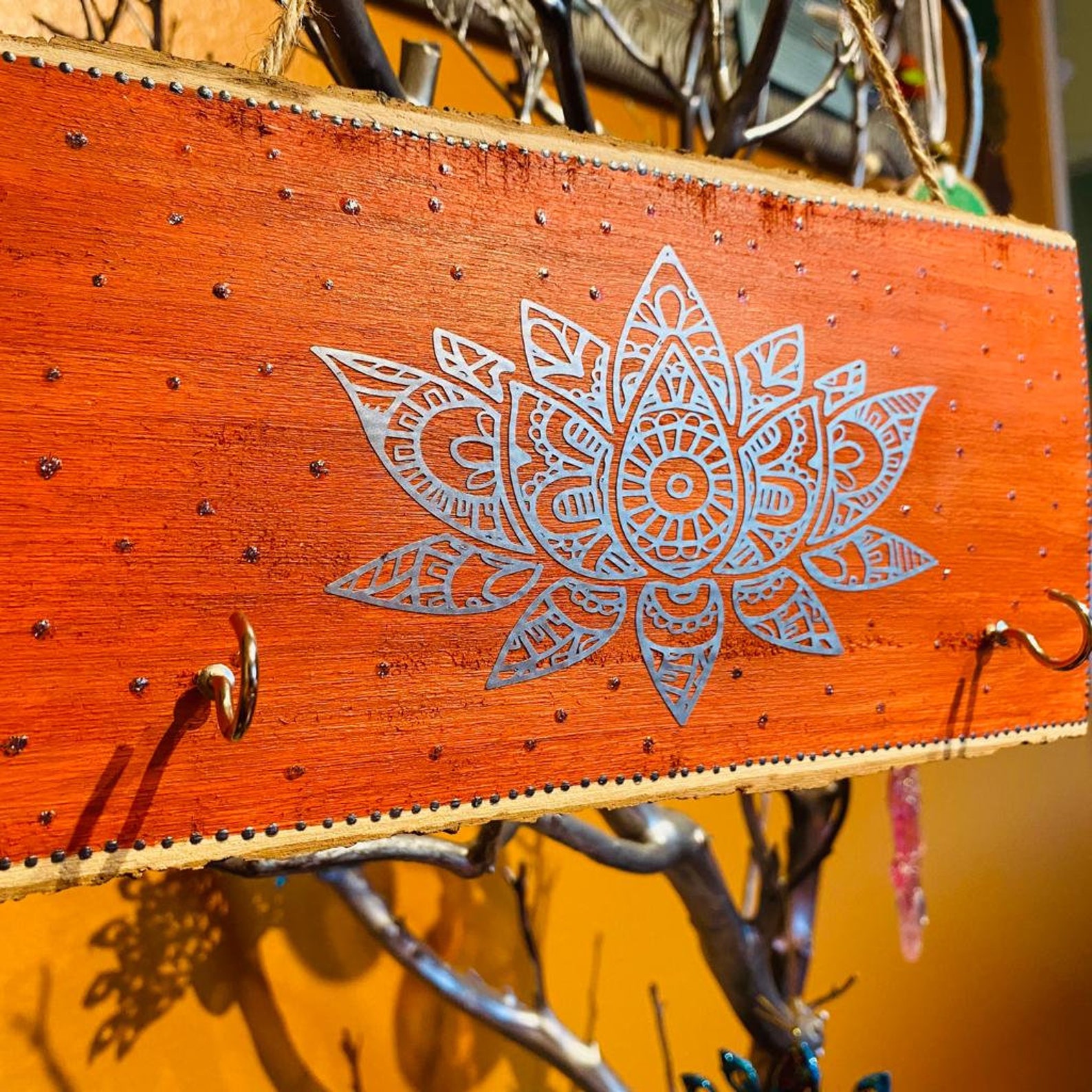 Lotus Wall Hanging Lotus Wall Décor Lotus Etsy