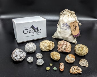 Premium unopened geode variety bag (8 different types of geodes/Thundereggs)