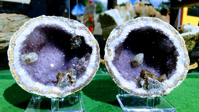 Mexican Amethyst Geode halves