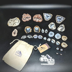 Bolsa de geodas variadas Ultimate BREAK YOUR OWN (11 tipos diferentes de geodas/Huevos de Trueno)