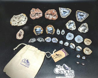 Ultimate BREAK YOUR OWN geode variety bag (11 different types of geodes/Thundereggs)