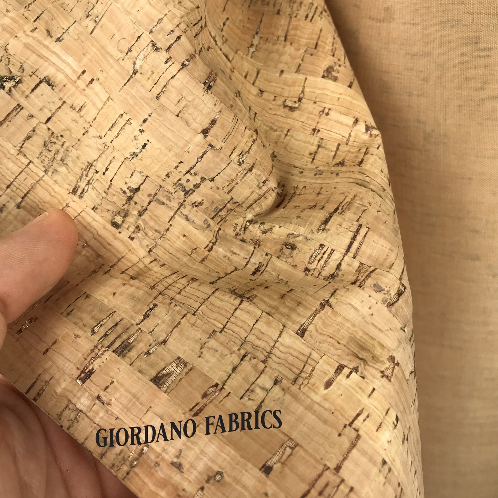 Cork Fabric 1/2 Yard 52 X 18 Natural Cork Etsy