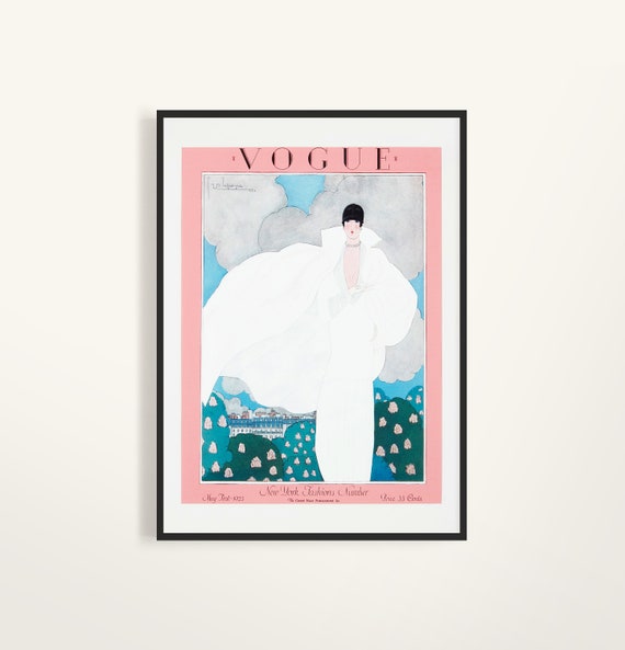 Vintage Vogue Poster Fashion Print Digital Download Vogue Etsy
