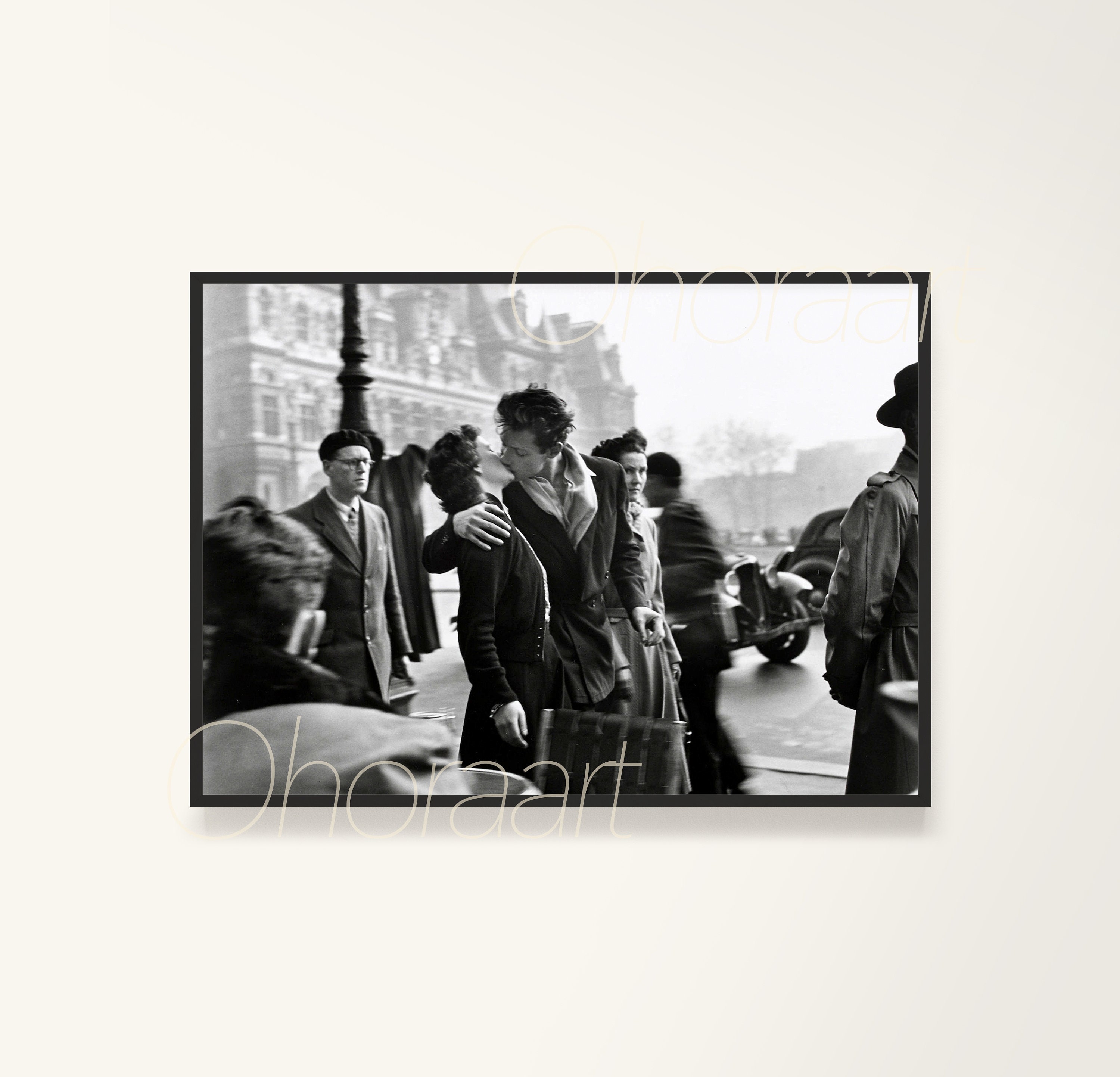 Robert Doisneau Photography Print | Kiss by the Hôtel De Ville