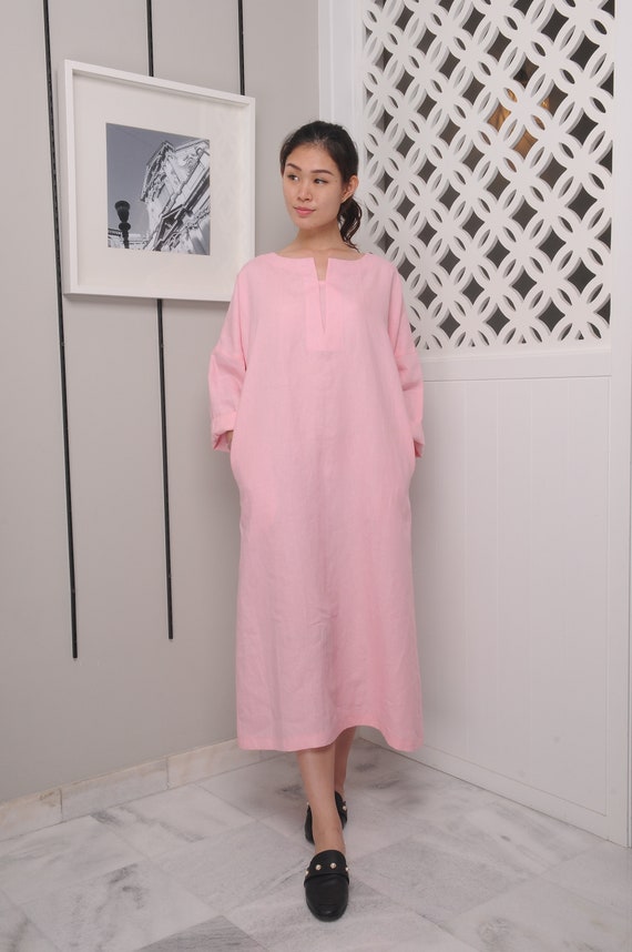 navy blue dress for baby girl Linen Dress for Women Elastic High Waist Boho Maxi Dress Short Sleeve Dress  Flowy Long Skirts Ankle Length Dress Casual Swing Long Beach Dress main image 0