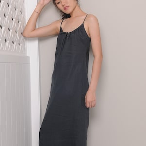 Linen Slip Dress / Summer Linen Dress / Linen Dresses For Women/EP-D660