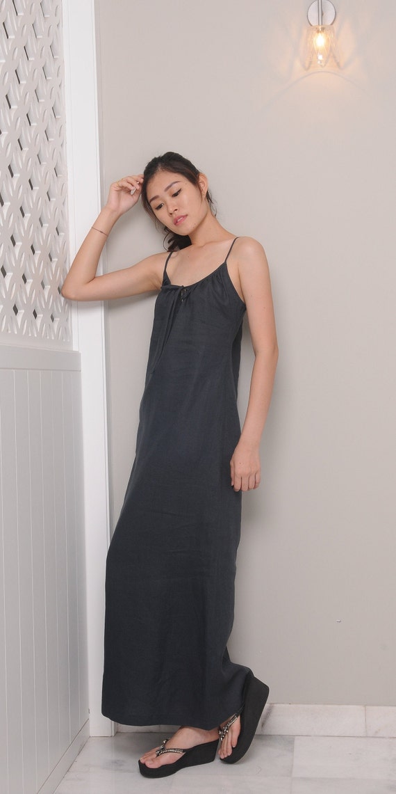 slip dress linen