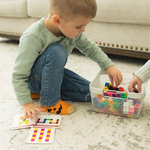 Math Flashcards for Kids: Learn Shape Building With Unifix Snap Cubes ...