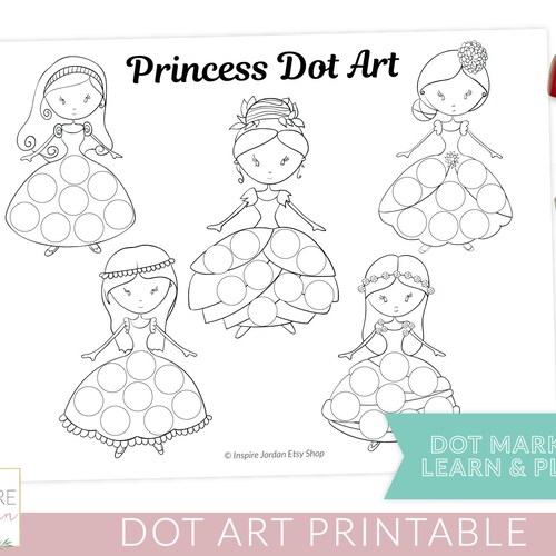 Do A Dot Printable Preschool Printable Activity Coloring Etsy