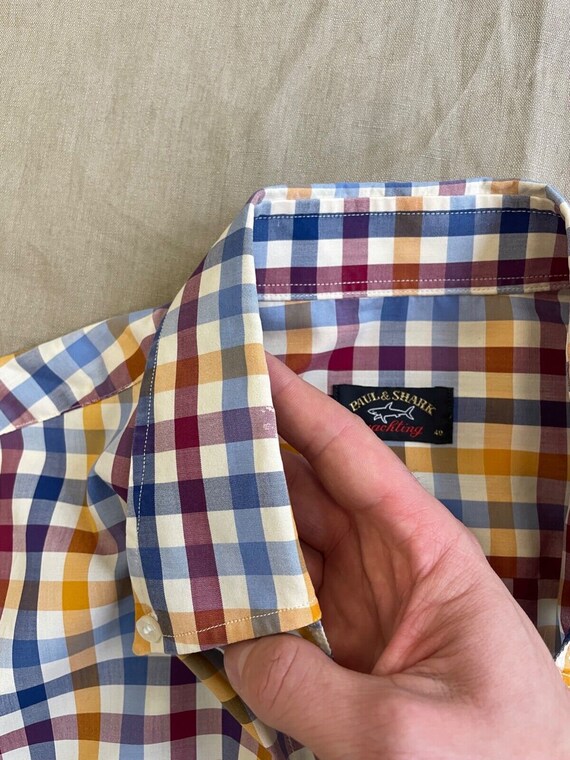 Camisa Hombre Paul Shark Algodon Multicolor Talla 40 L Etsy Mexico