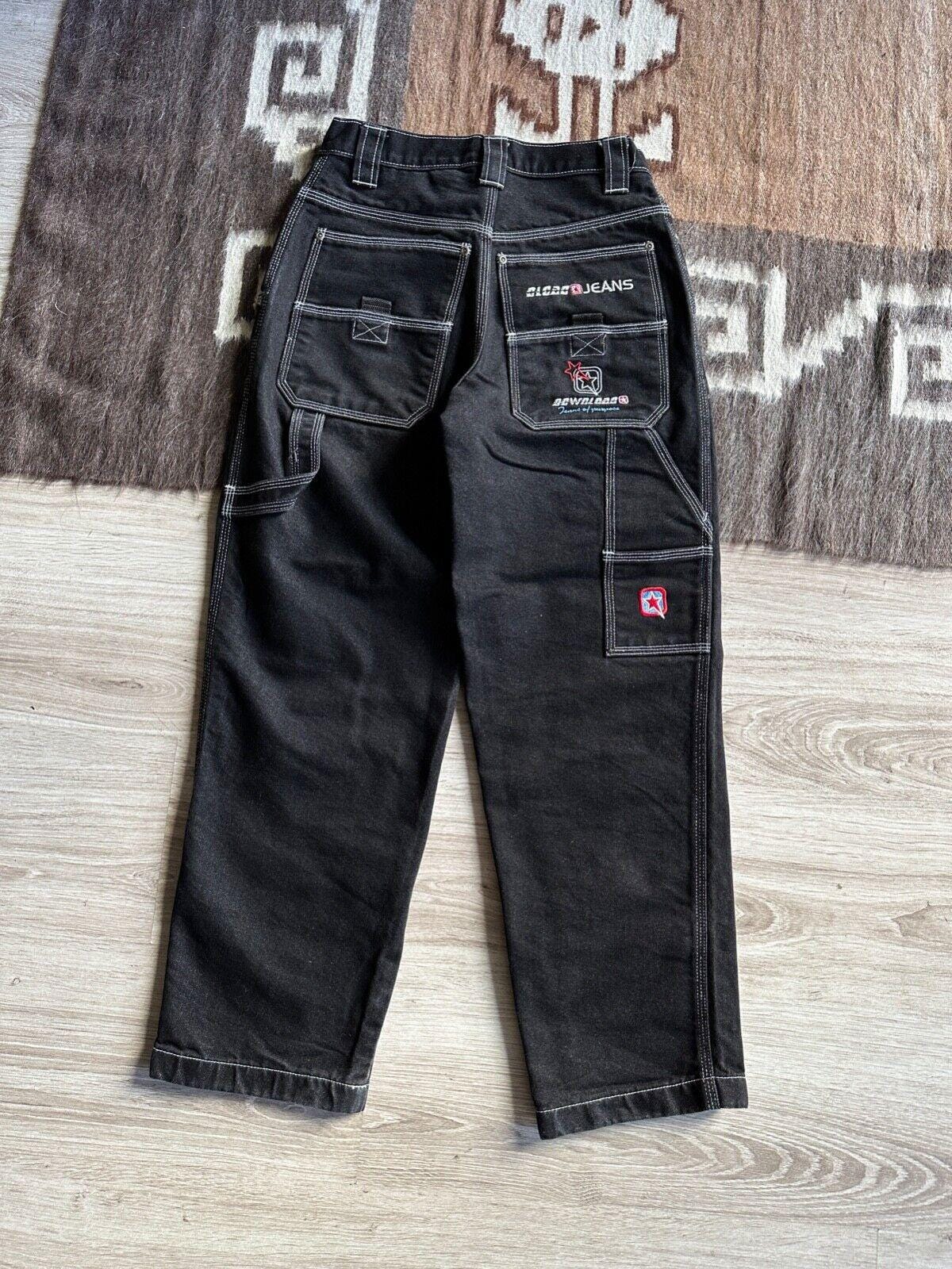 90s y2k kikwear バギーデニム ブラック サイドライン jnco 90s y2k