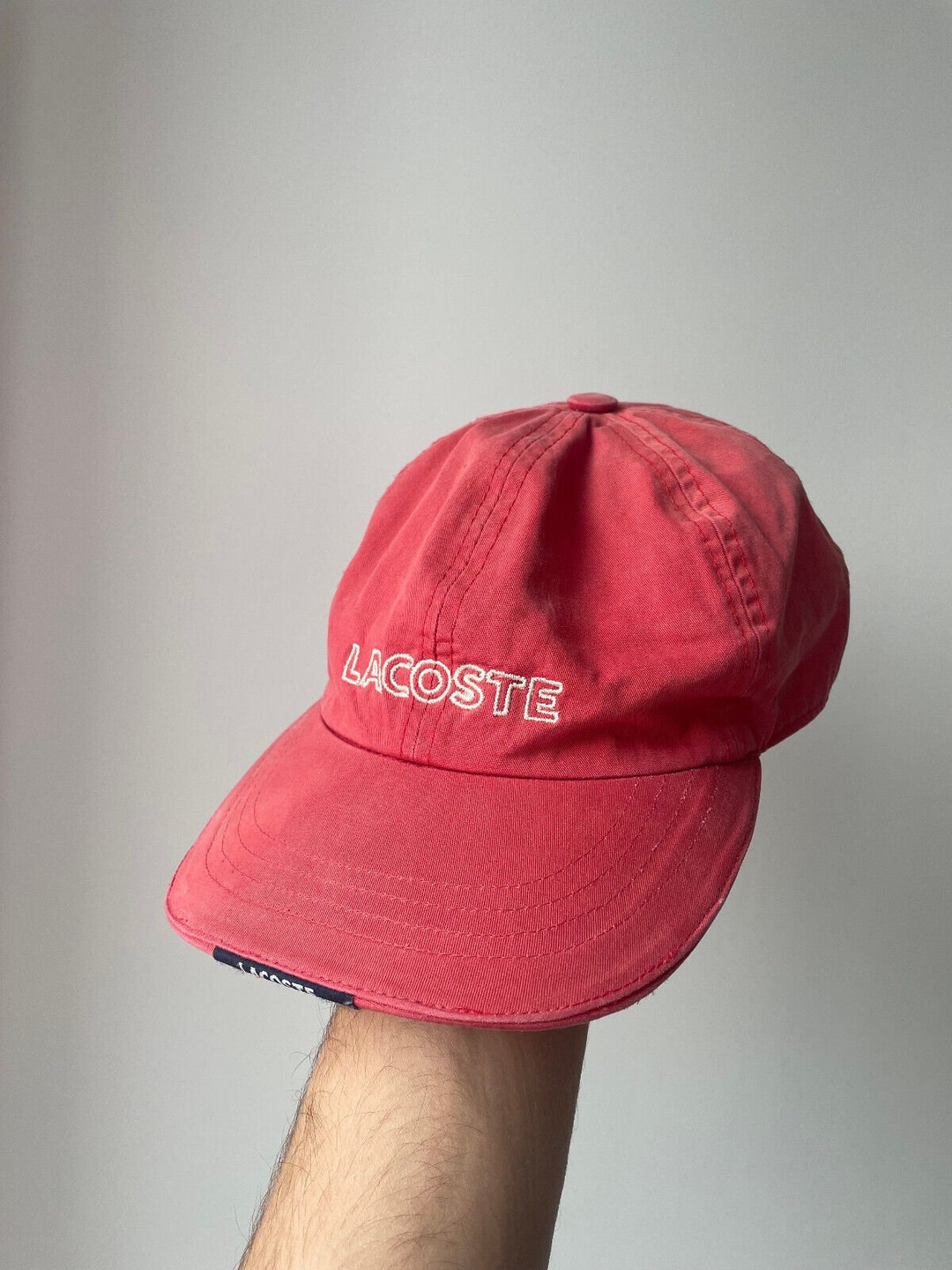 Lacoste Faded Red Big Logo Cap Etsy