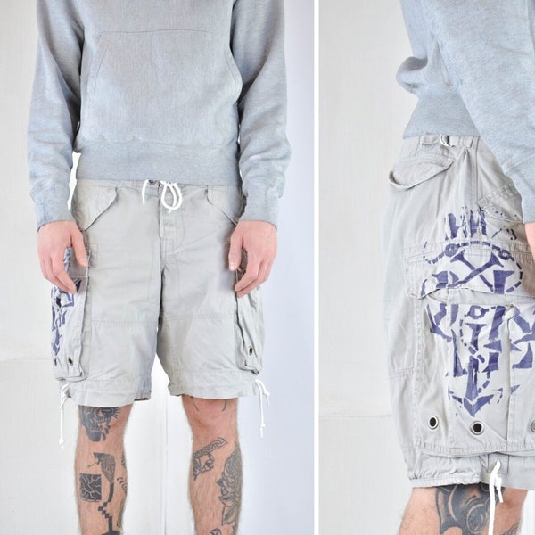 Graphic Cargo Shorts Etsy