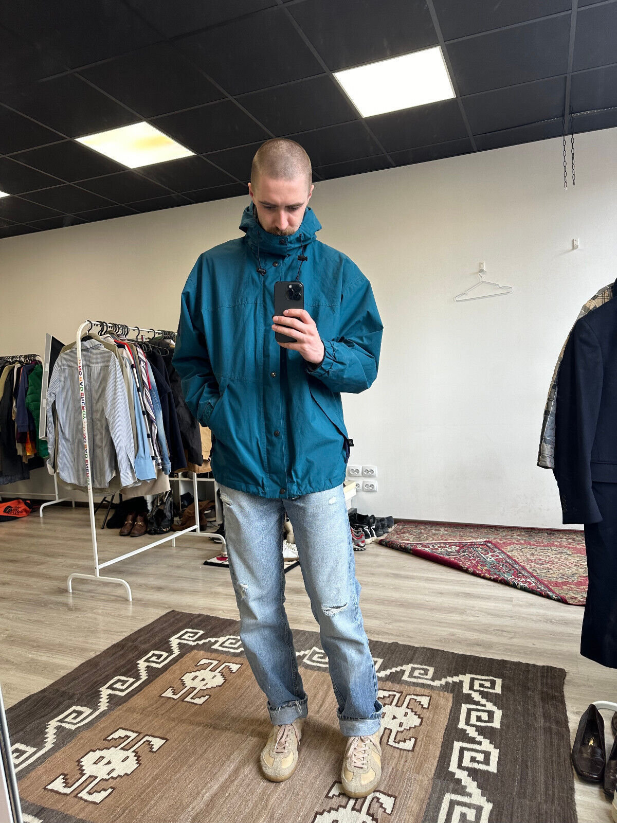 The North Face Stowaway 2 Vintage Men's Green Jacket Size L The North Face Stowaway 2 Vintage Men's Green Jacket Size L