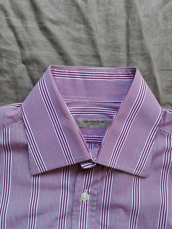 Buy Burberry Stripped Mens Pink Dress Shirt Size 41 L Online in India Etsy
