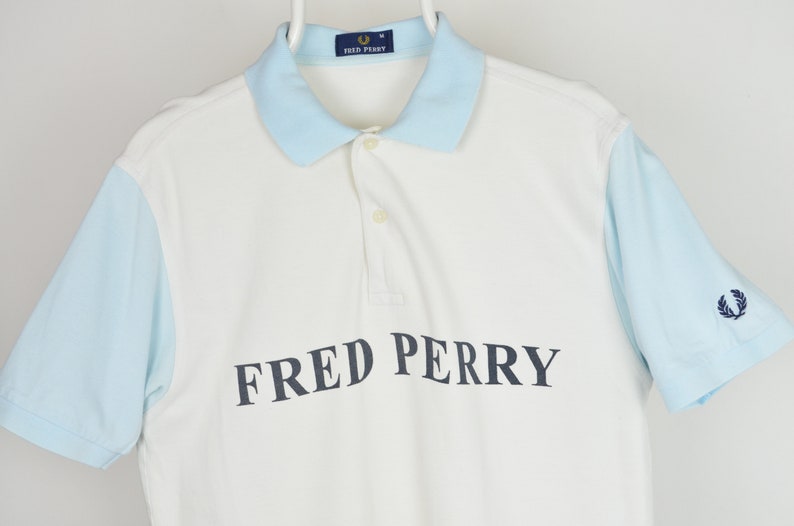 Men's Fred Perry Vintage 00s Retro Big Logo White Polo T | Etsy