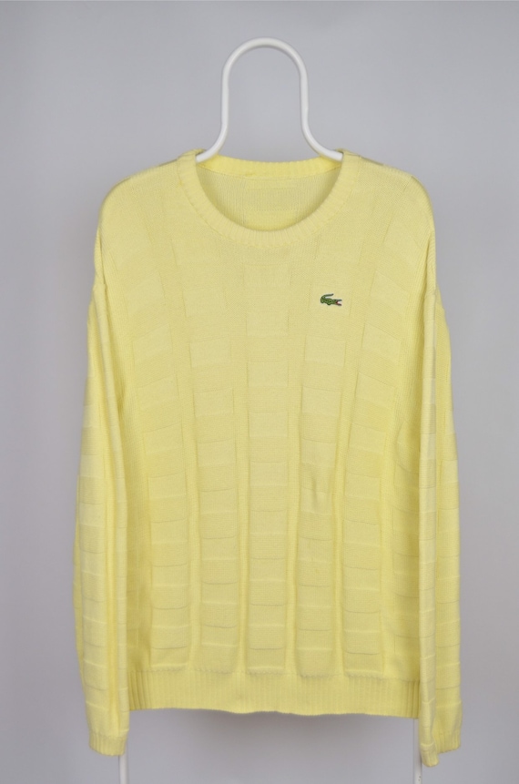 yellow lacoste sweater