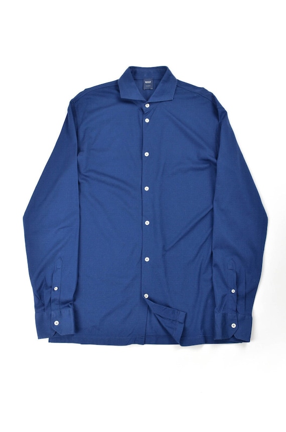 Boggi Men's Casual Navy Blue Shirt Size Size L