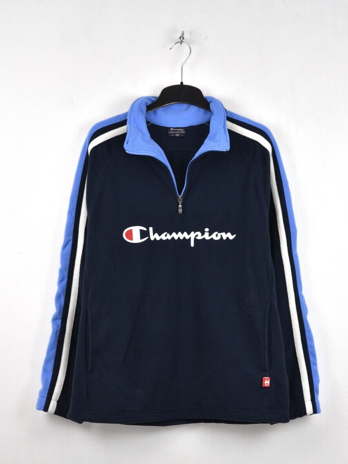 Champion Vintage 90s Men Big Logo Fleece Half 1/4 Zip Pullover - Etsy