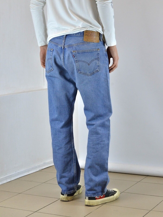 Levi's 501 USA Made Vintage 90s Men's Light Blue Denim Jeans
