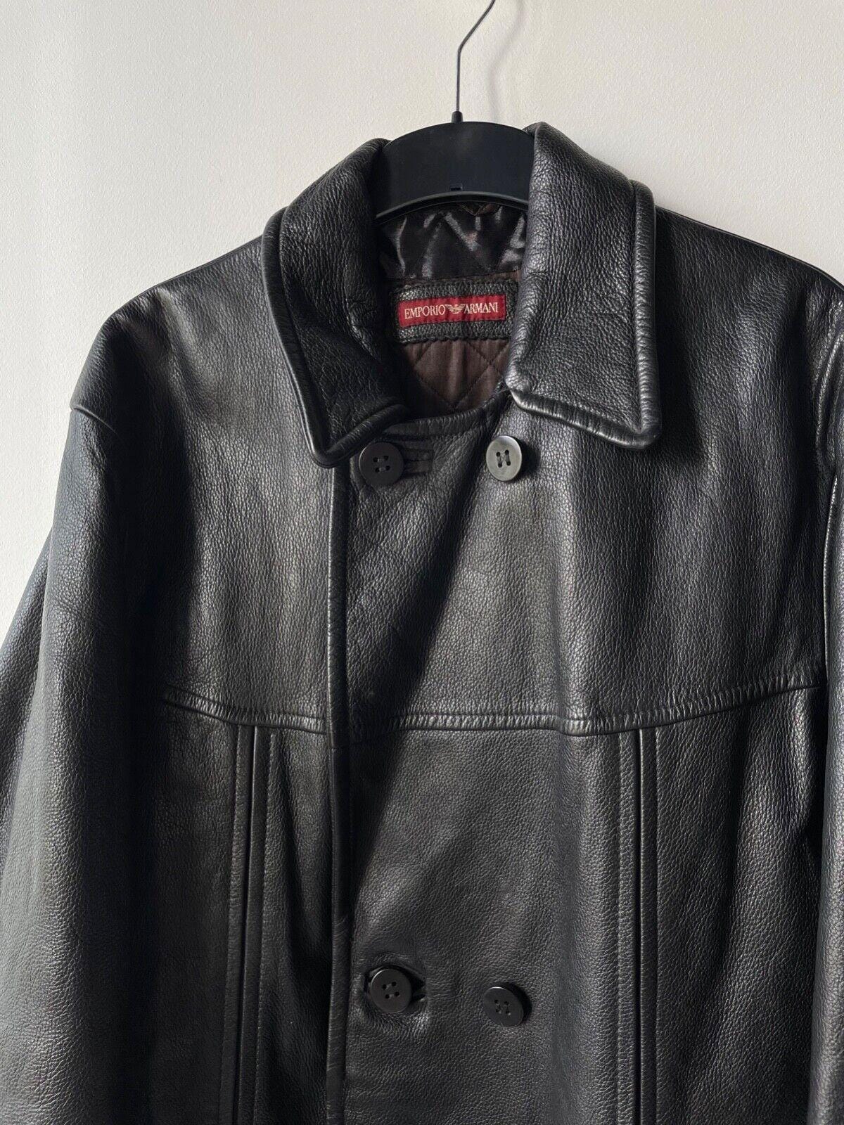 Emporio Armani Vintage 90s Archive Double Breasted Calf Emporio Armani Vintage 90s Archive Double Breasted Calf