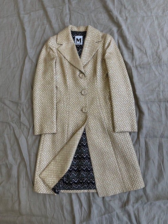 M Missoni Wool Silk Women s Gold Coat Size Xs It 38 Us 2 Etsy UK