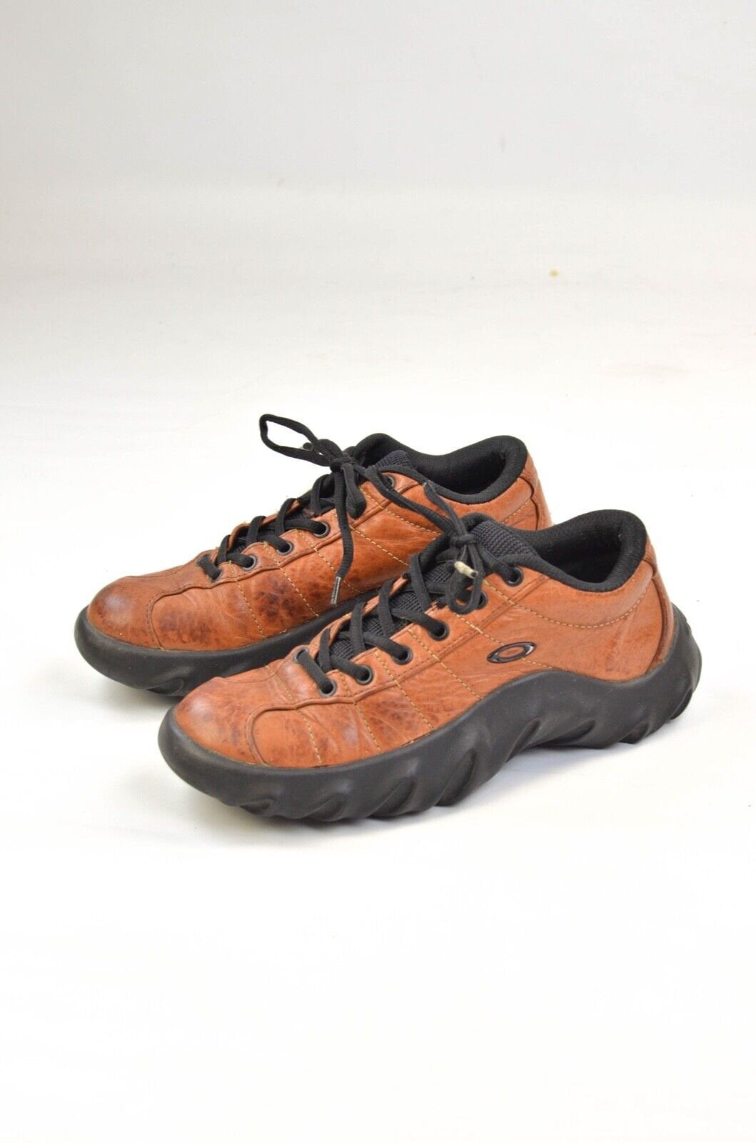Oakley Y2k Vintage Men's Brown Leather Sneakers Size Us 7 M
