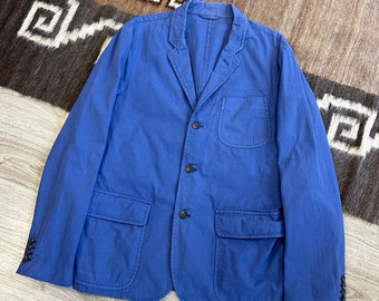 Polo By Ralph Lauren Men's Blue Custom Fit Sport Coat Blazer Size 46R / XL