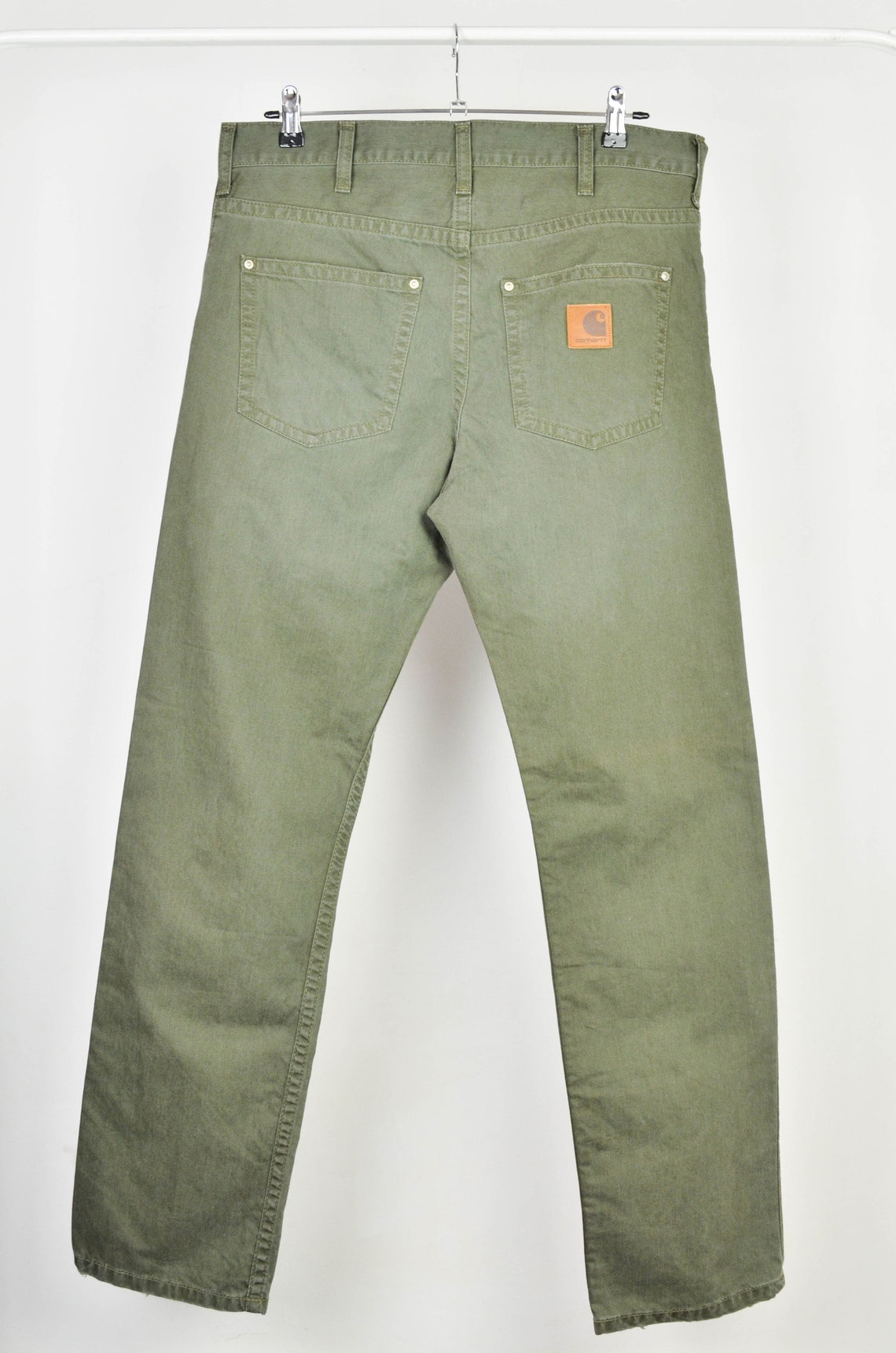 Men's Carhartt Green Slim Pants Size 32 | Etsy