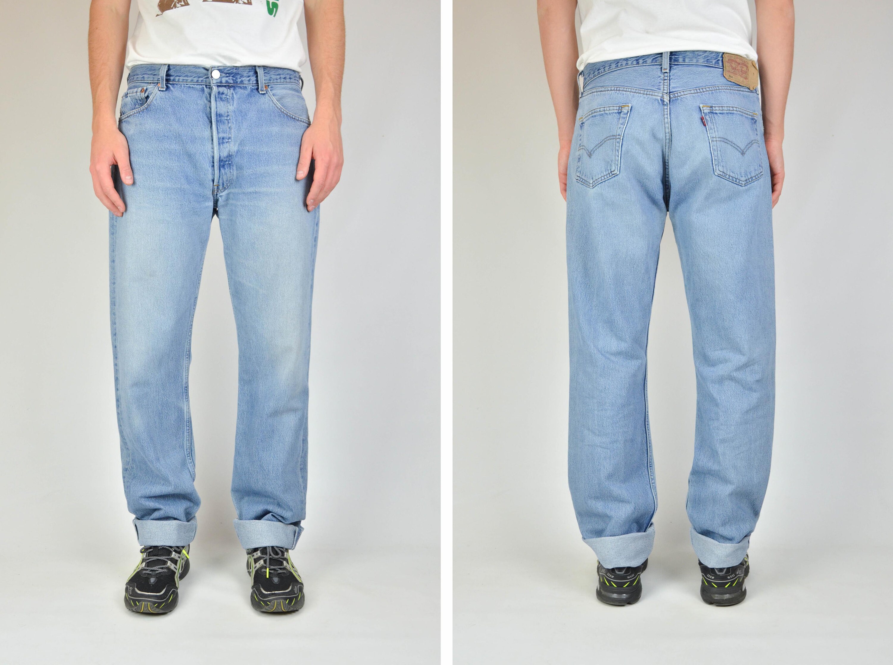 Men's 90s Levis 501 Vintage Light Blue Denim Jeans Size W - Etsy