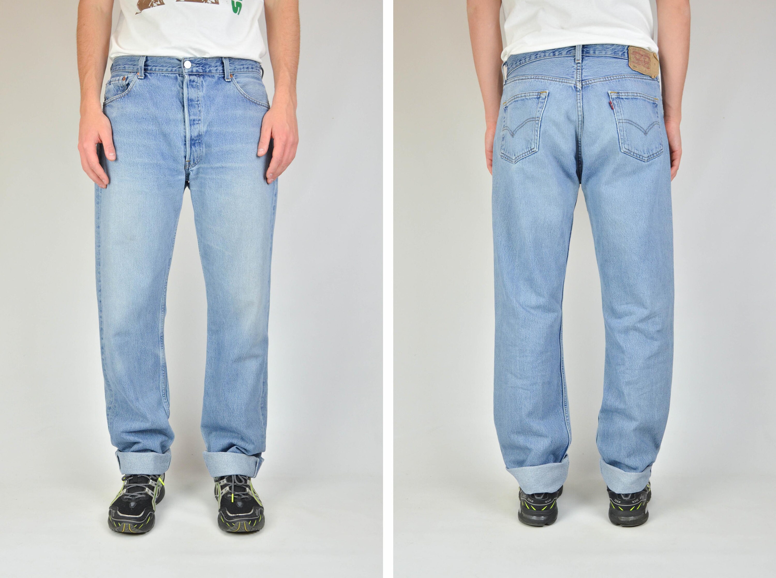 Men's 90s Levis Vintage Light Blue Denim Jeans Size W Etsy Sweden