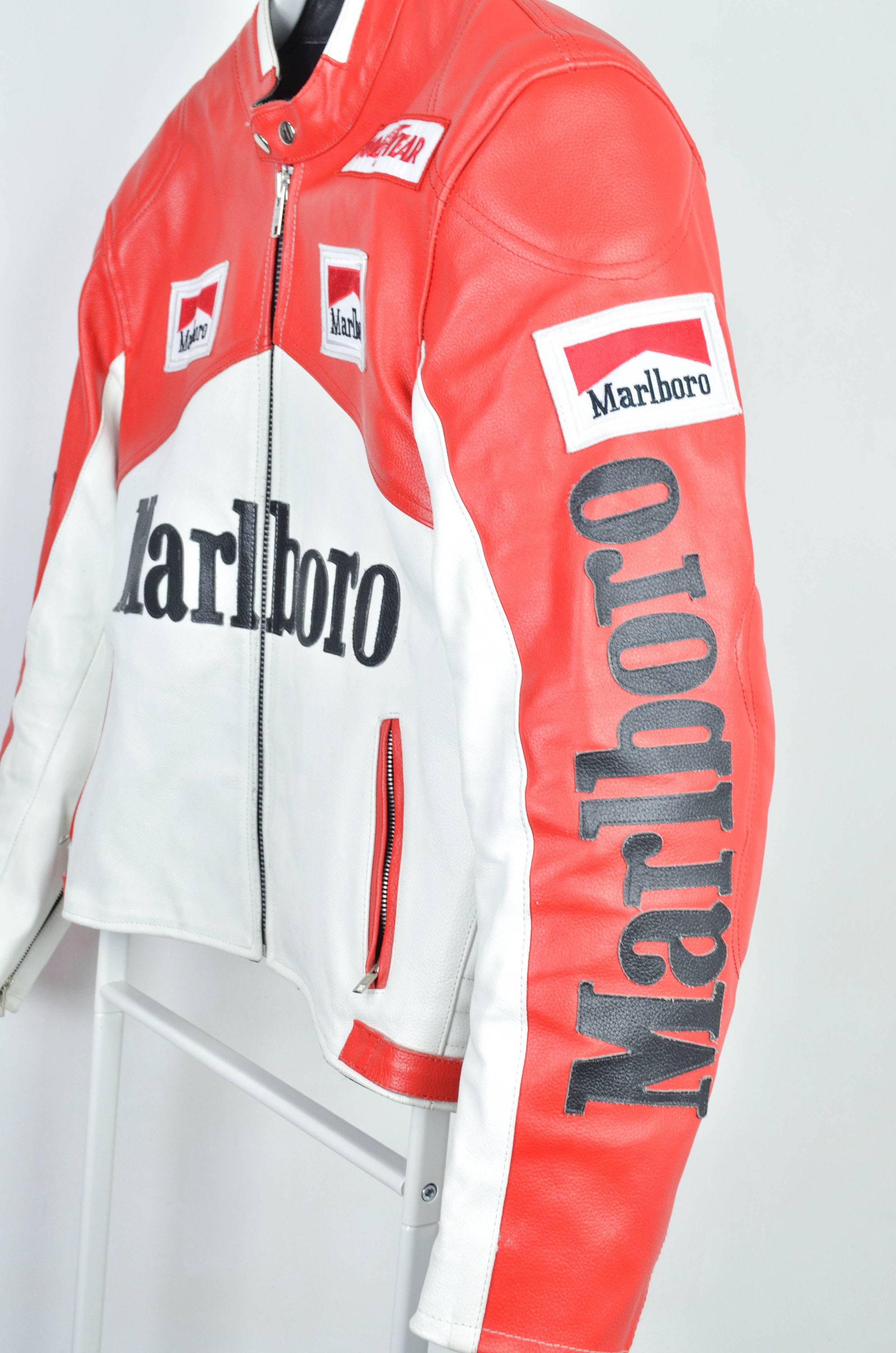 Men's Marlboro Racing Leather Jacket Size L XL XXL Etsy